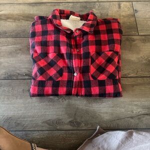 Plaid Women's Jacket - Red and Black